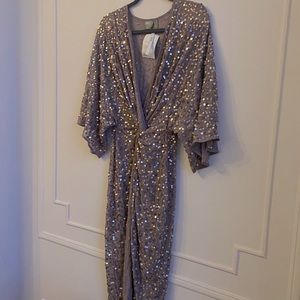 Sequined 20’s style kimono party dress